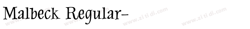Malbeck Regular字体转换